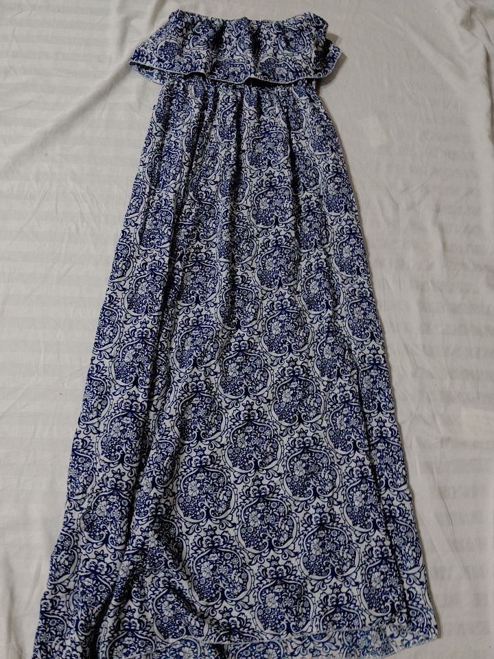Blue Paisley Maxi Dress