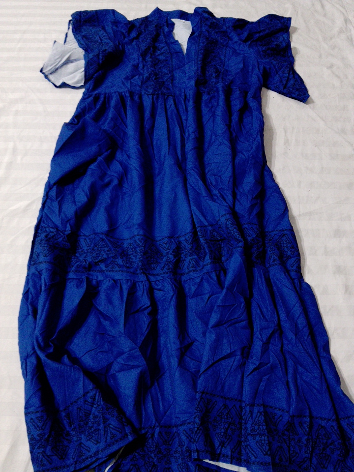 Vestito Ruffles Blu Reale