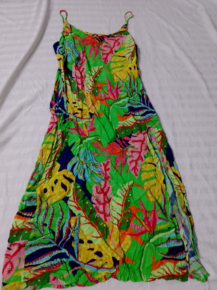 Robe maxi imprimé tropical