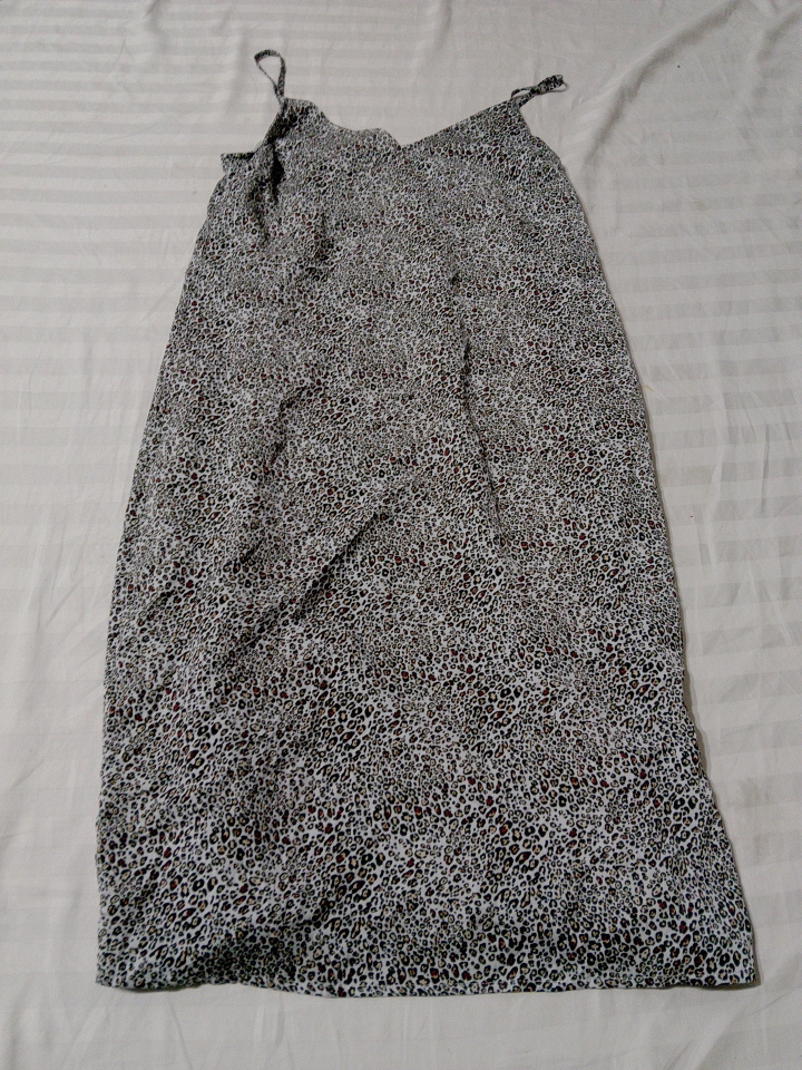 Robe à bretelles spaghetti imprimé animalier