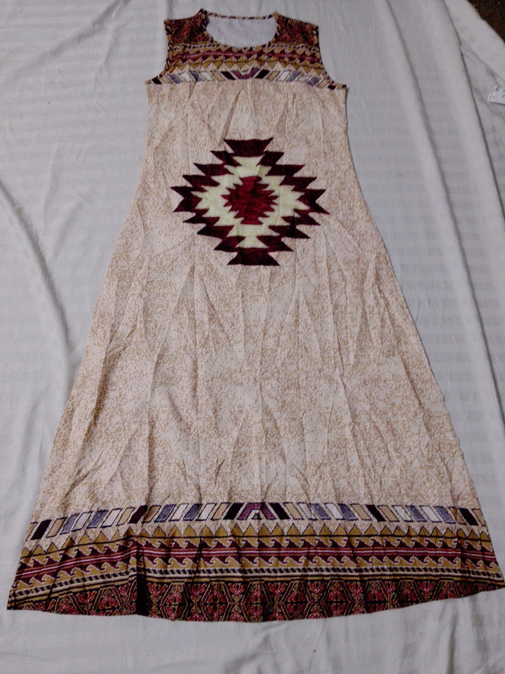 Robe maxi longue de style ethnique