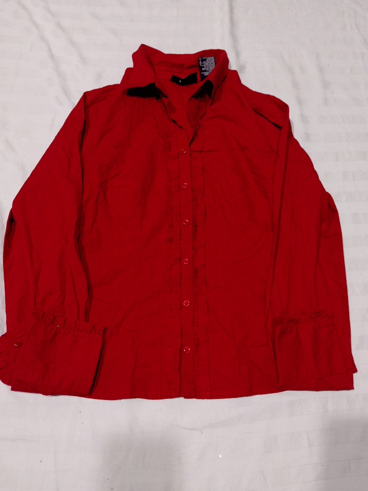 「ザ・バウンダリーズ レッド ボタンダウンシャツ」