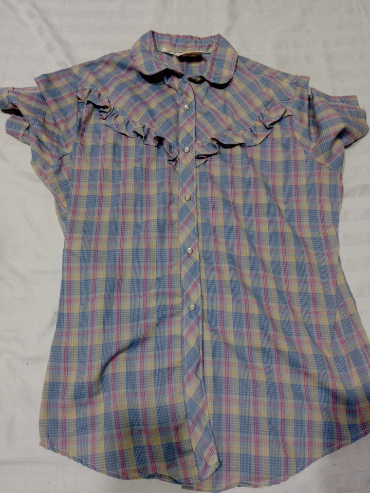 Plaid Ruffled Blouse