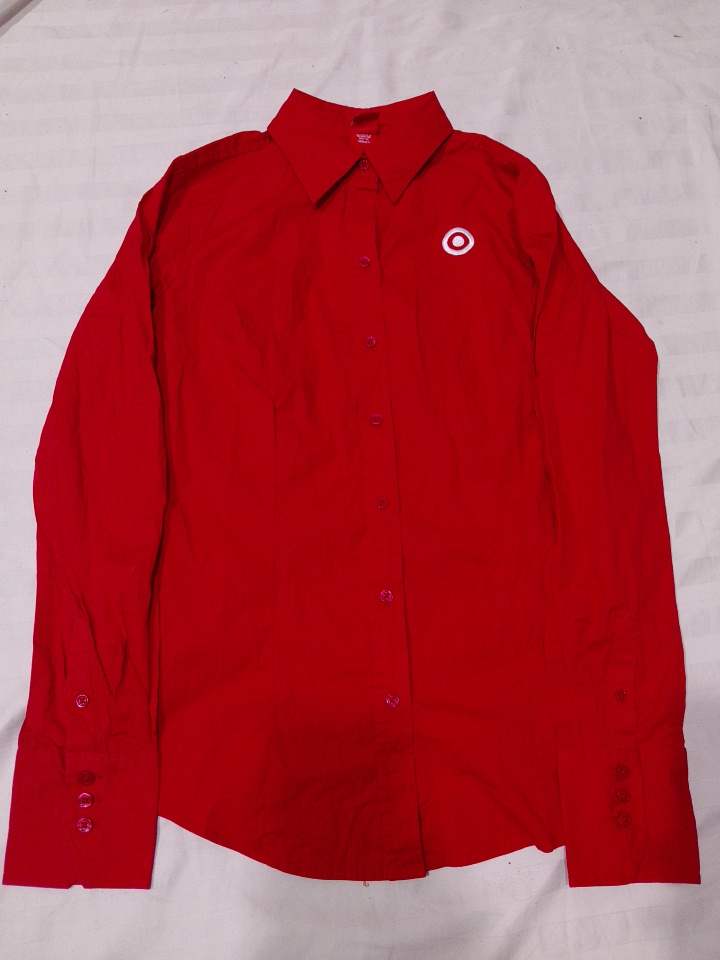 Target Red Button-Down Shirt