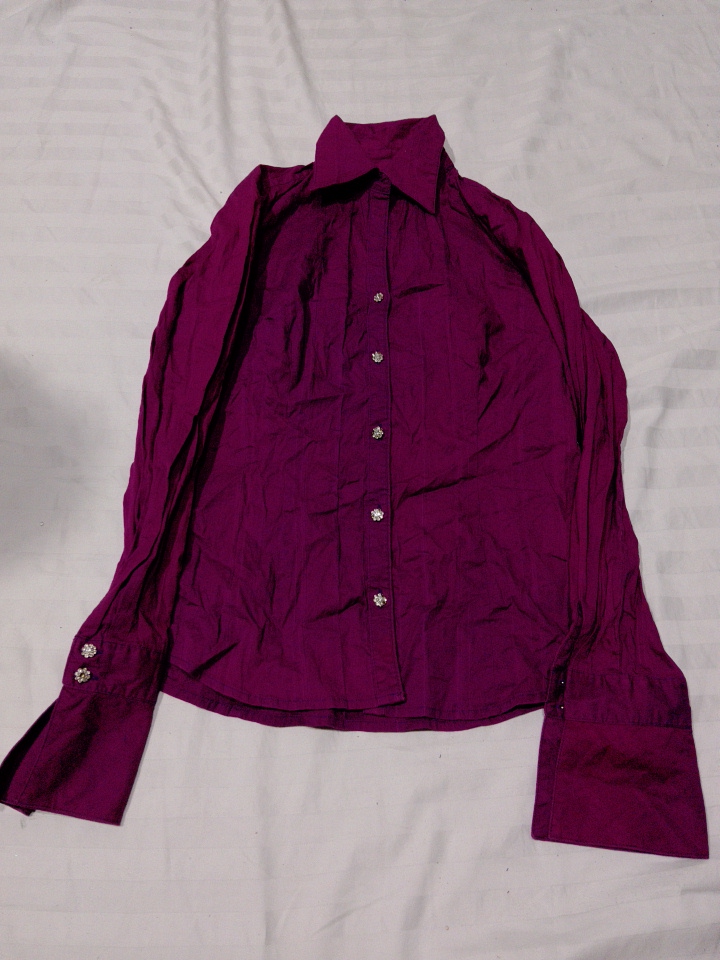 Chemise à boutons à manches longues pour femmes