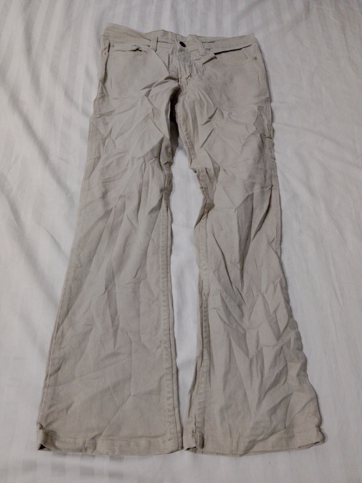 Beige Baumwollhose