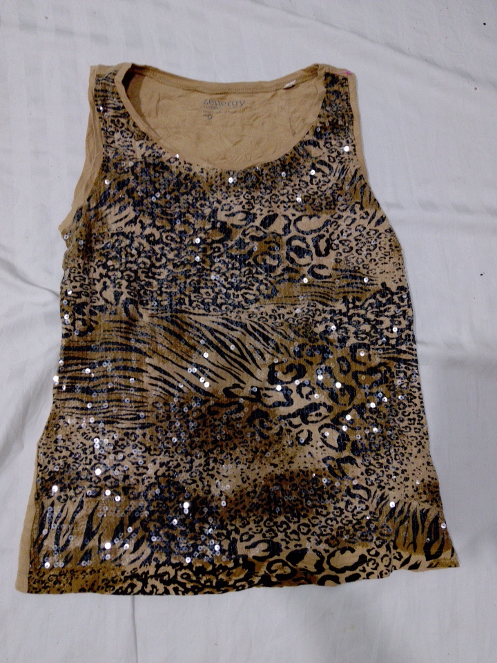 Regata com Estampa de Animal em Lantejoulas