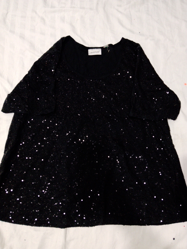 Top Preto Lantejoula