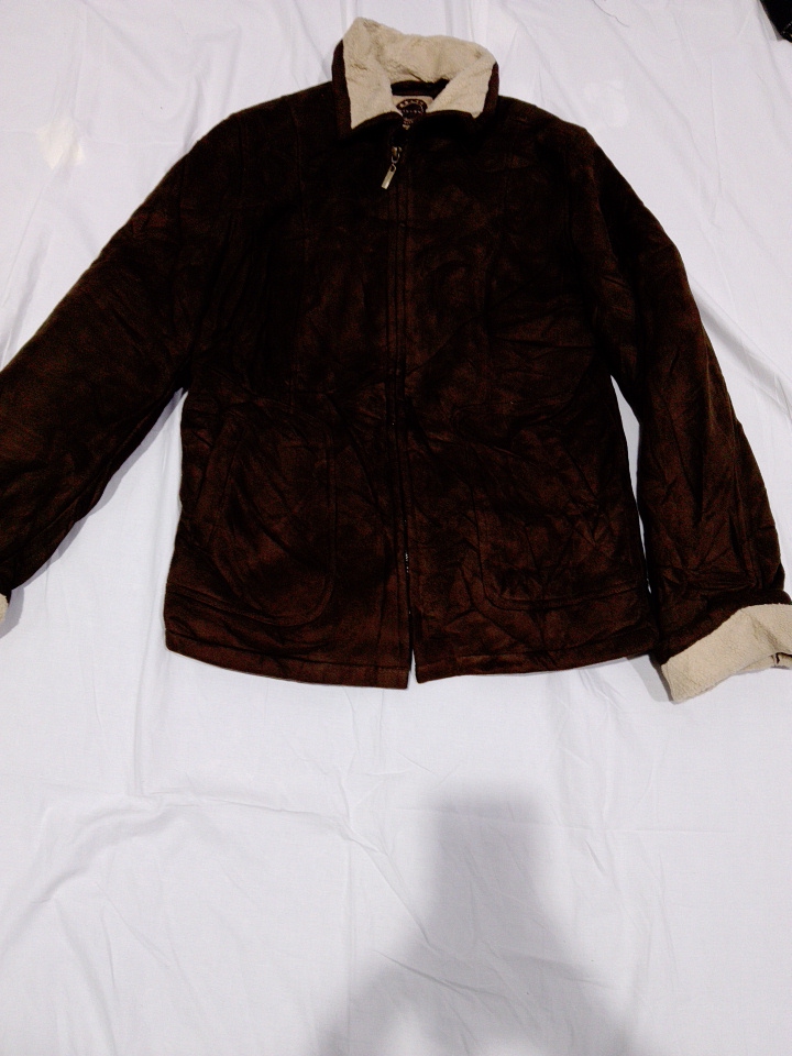 Braune Lammfelljacke