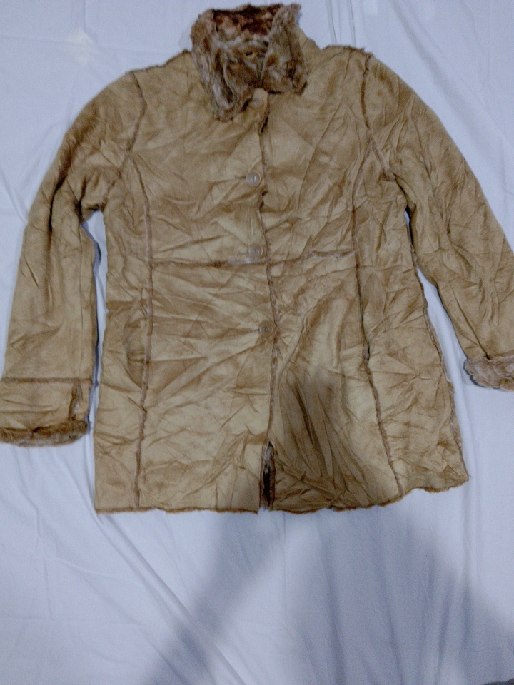 Tan-Fell gefütterte Jacke