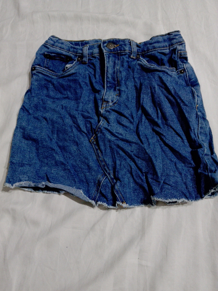 High Rise Denim Skirt