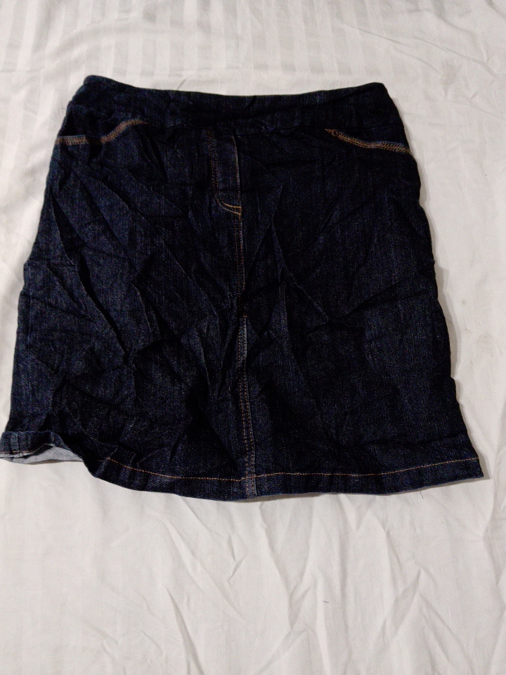 Dark Blue Denim Mini Skirt