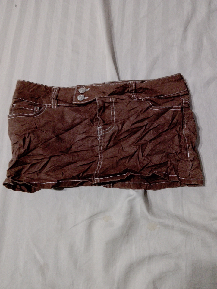 Brown Denim Skirt