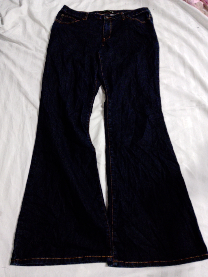 Jeans évasés bleu foncé