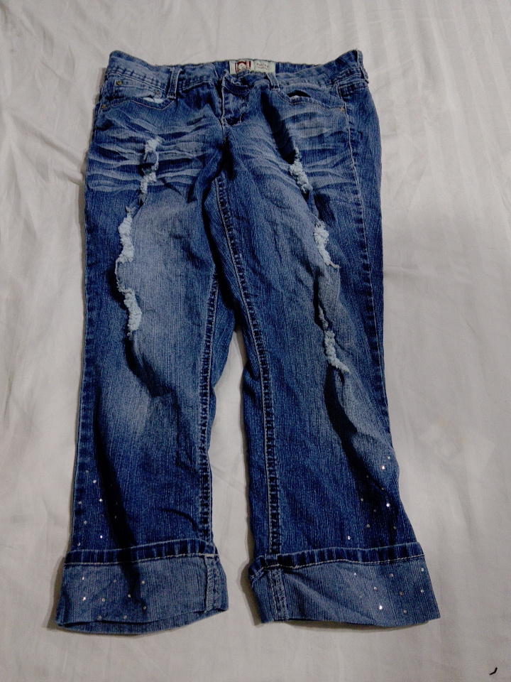 Jean bleu avec des strass