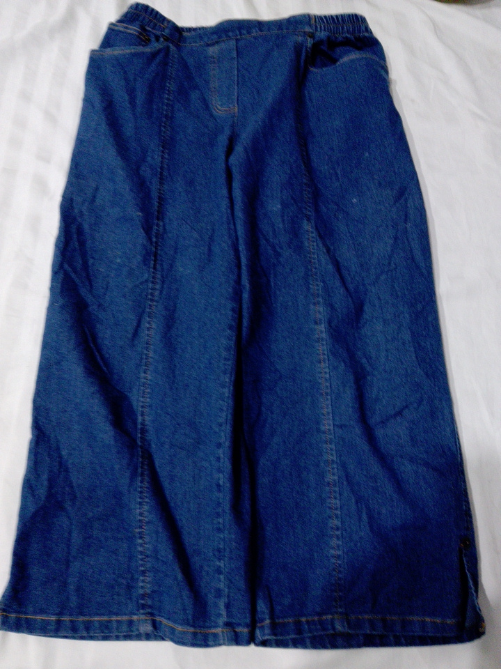 Denim Wide-Leg Pants