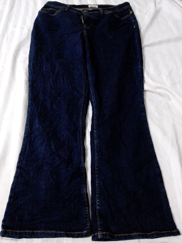Dark Blue Wide-Leg Jeans
