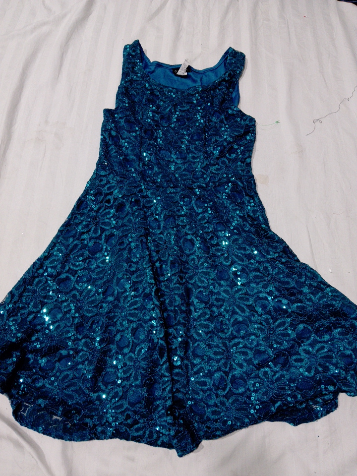 Vestido de Lantejoulas Verde-água