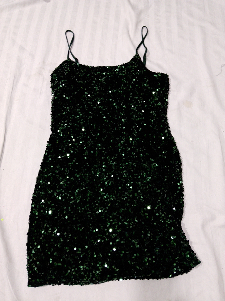 Top de Lantejoulas Verde