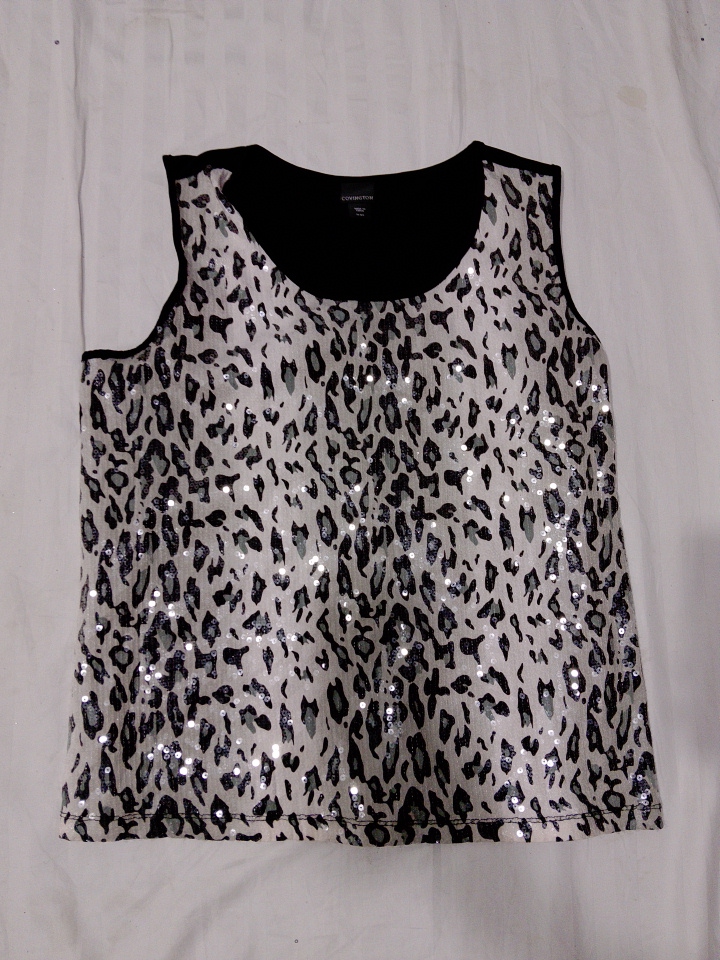Glitzerndes Tierdruck-Top
