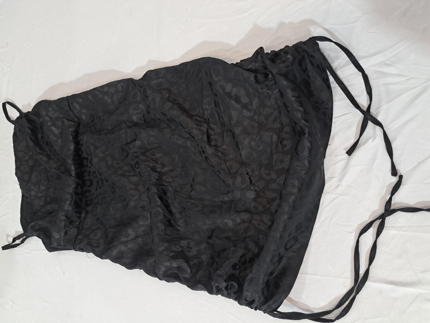 Black Smocked Midi Dress