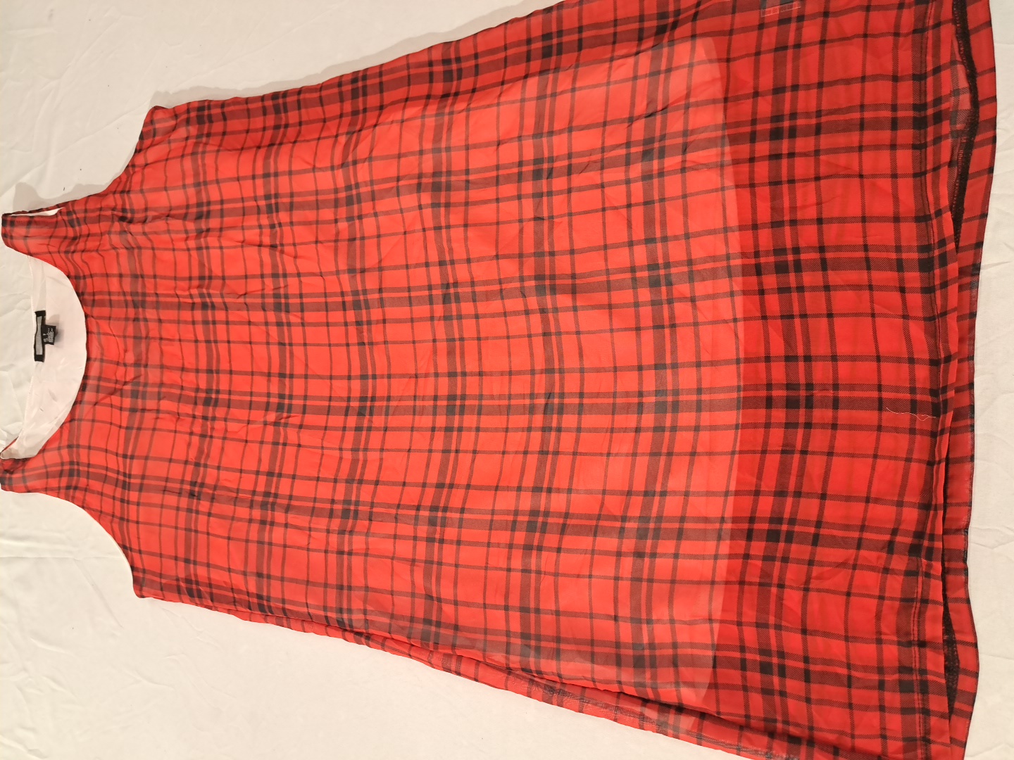 Plaid Sleeveless Top