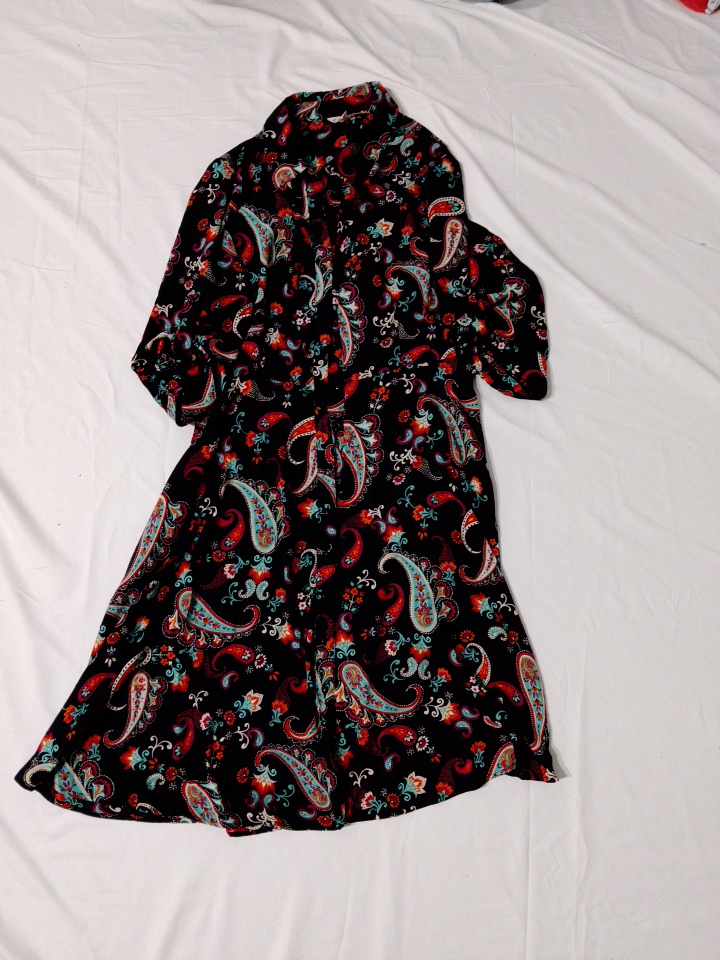 Mango Multicolored Paisley Print Long Sleeve Shirt..