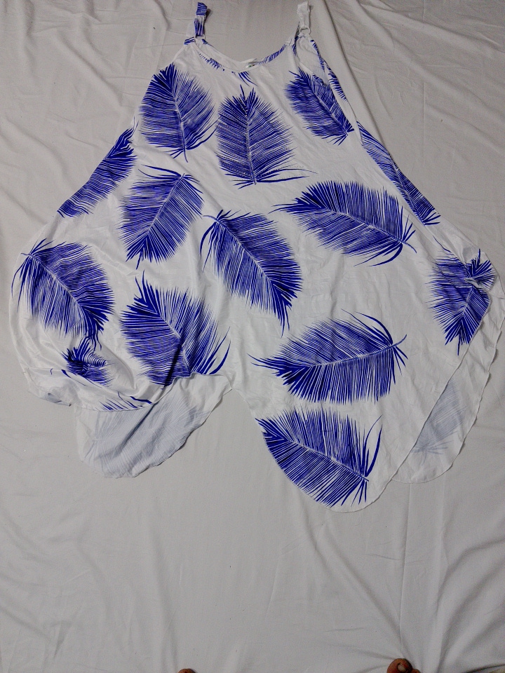 Havaianas Blue Palm Leaf Print Sleeveless Camisole..