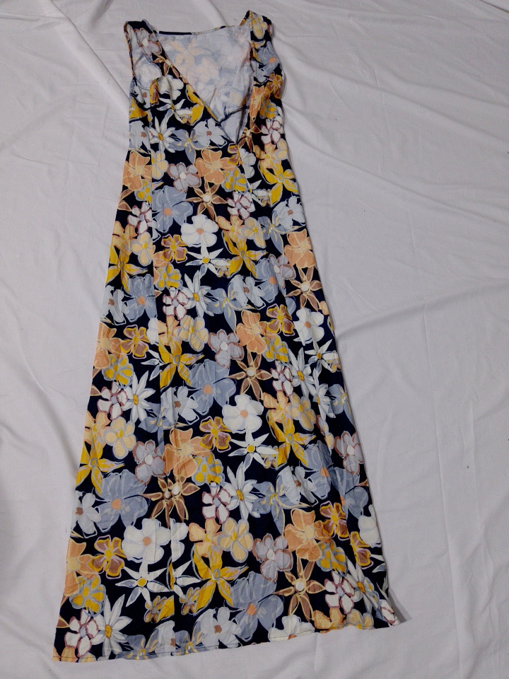 Women's Sleeveless Floral Print Maxi Dress