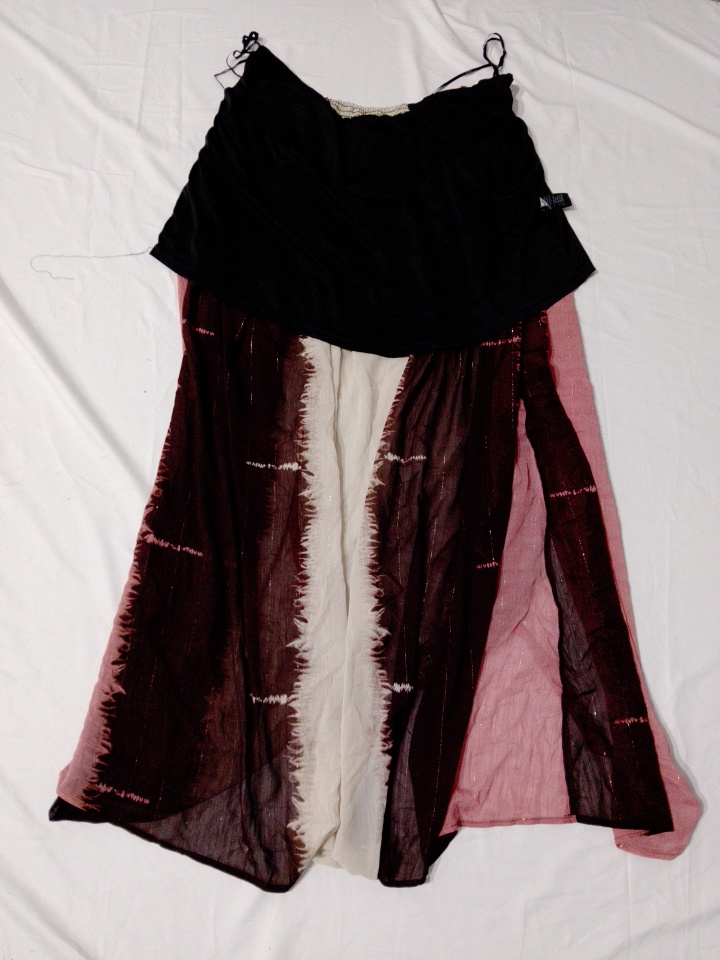 Bohemian Multi-Panel Tie-Dye Maxi Dress with Spagh..