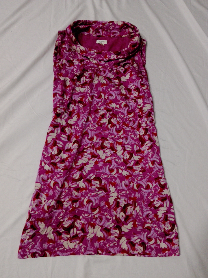 Loft Floral Print Sleeveless Wrap Mini Dress in Ma..