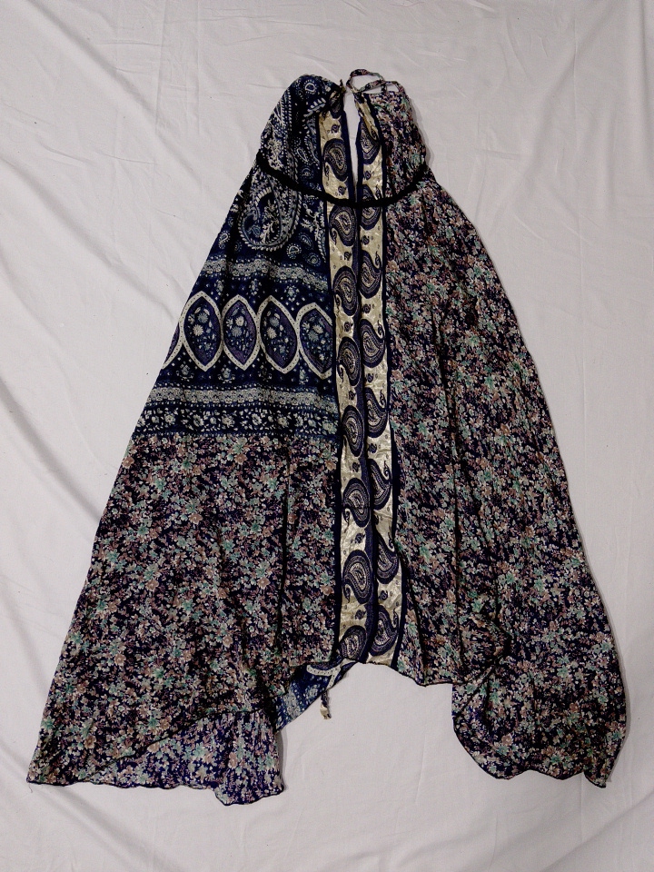 Bohemian Printed Halter Blouse in Navy Paisley and..