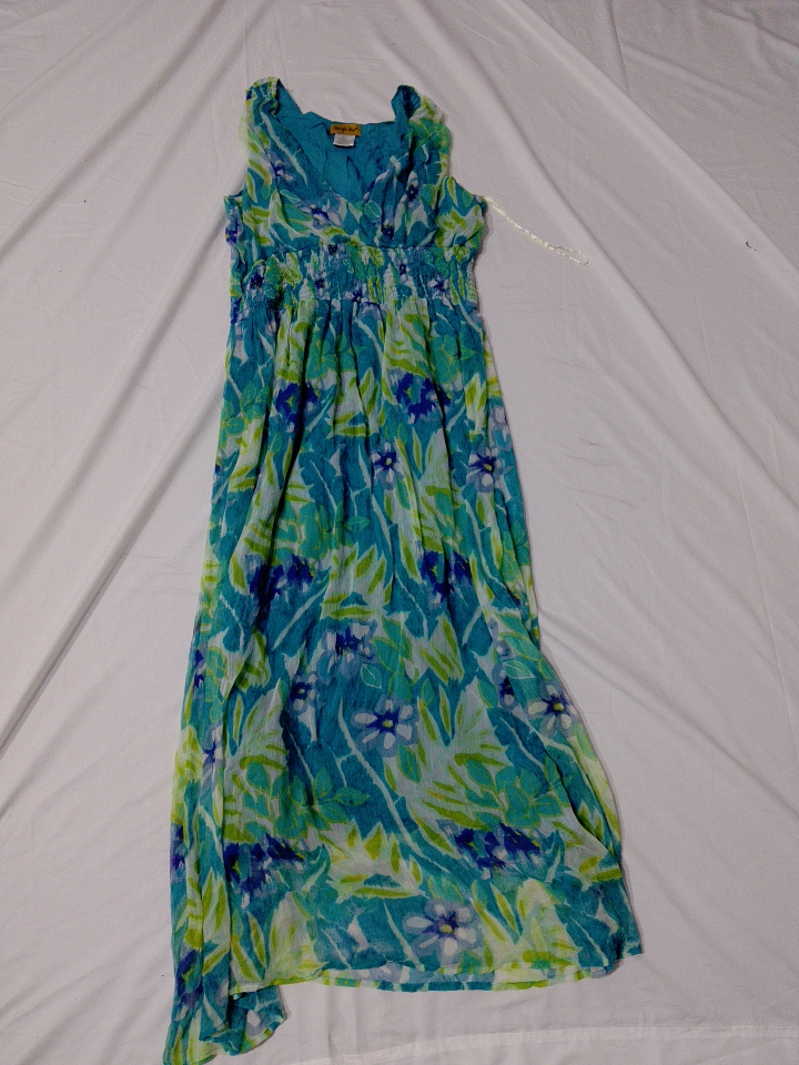 Mango Floral Print Sleeveless V-Neck Maxi Dress Si..