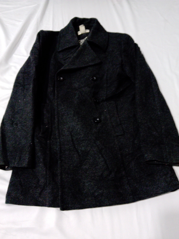 Covington Charcoal Wool Blend Double-Breasted Tren..