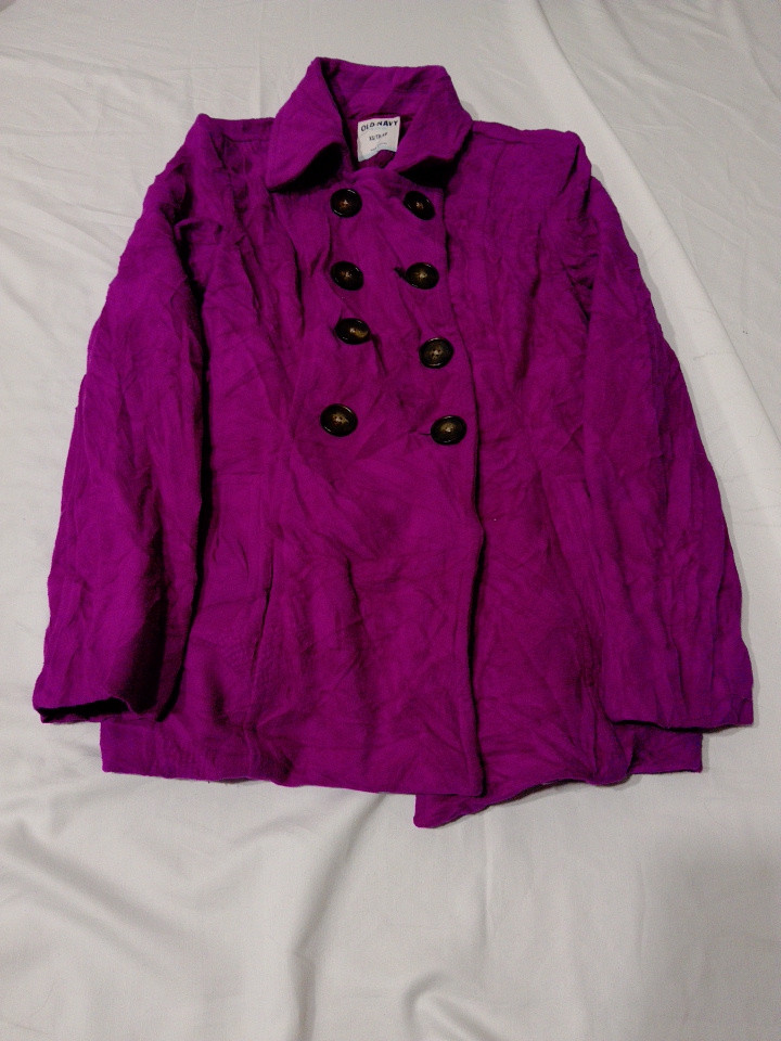 Manteau trench double boutonnage violet Old Navy X..