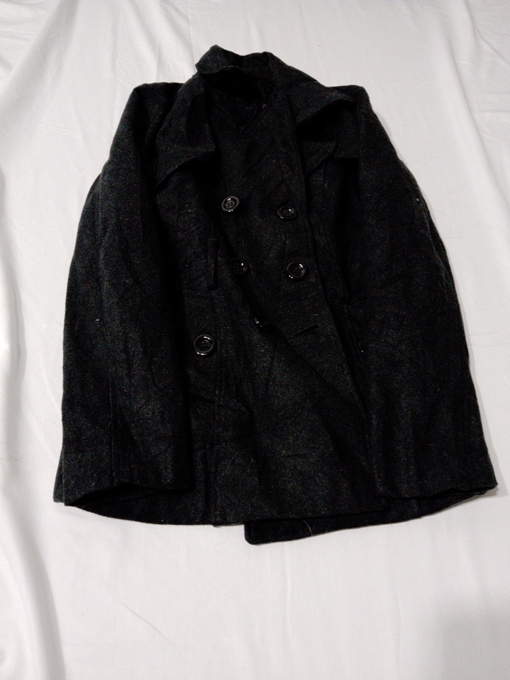 Love Moschino Double-Breasted Wool Blend Coat in D..