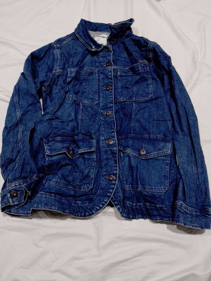 Old Navy Denim Jacket Size L - Long Sleeve Button ..