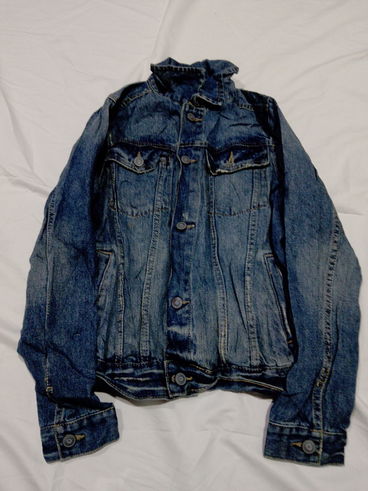 Veste en denim authentique faite à la main Place E..