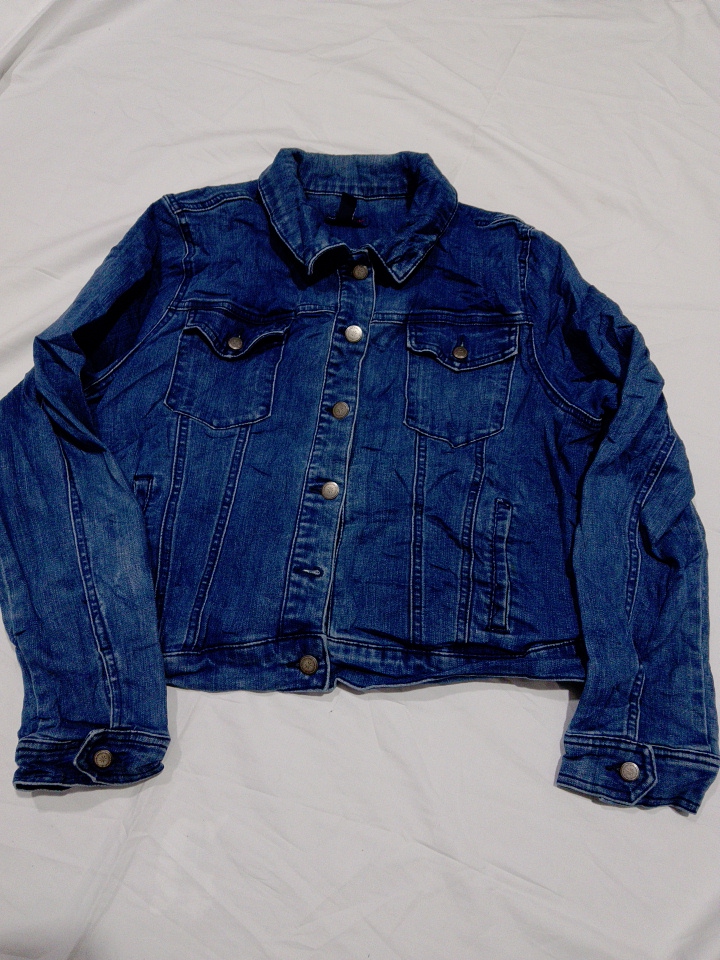 H&M Blue Denim Jacket with Button Front