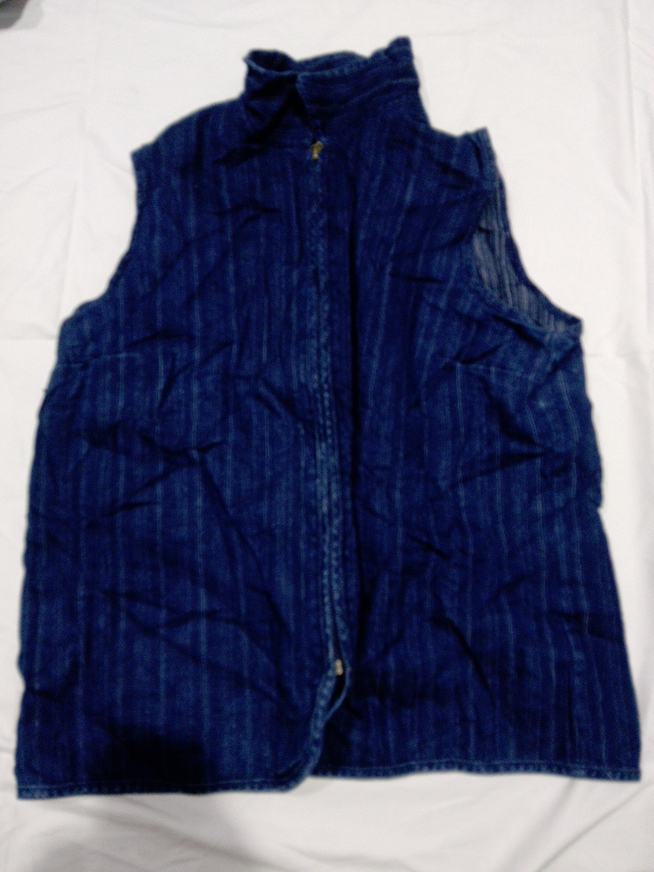 GAP Blue Denim Zip-Up Waistcoat Vest Taille M