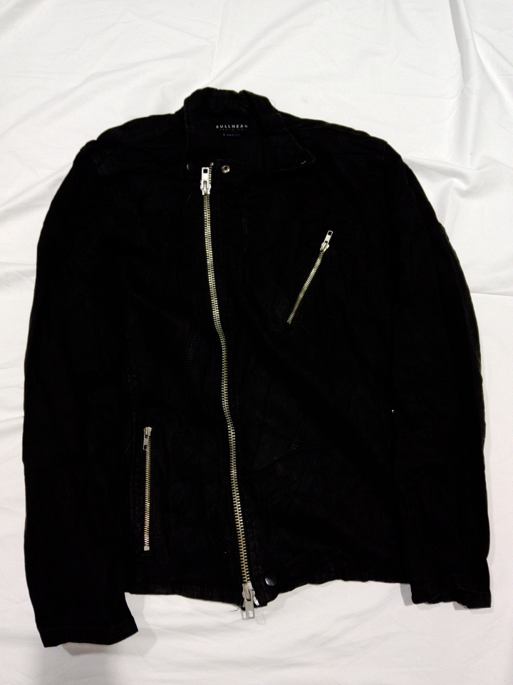 Veste en denim Black Bullhead avec fermeture éclai..