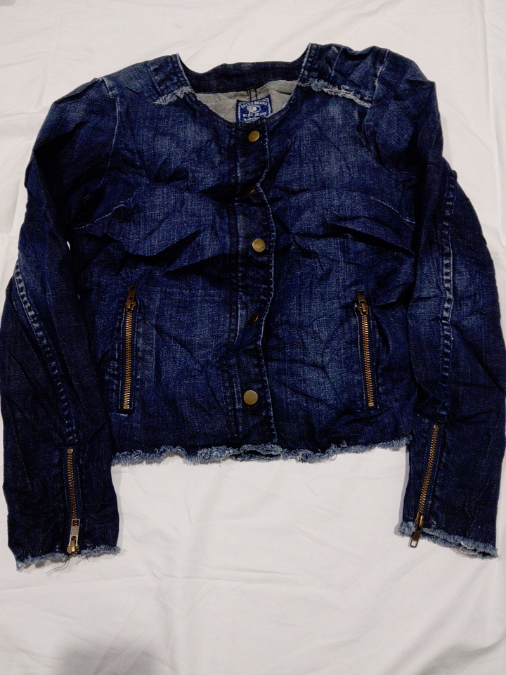 Veste en jean cropped Lucky Brand avec finition à ..