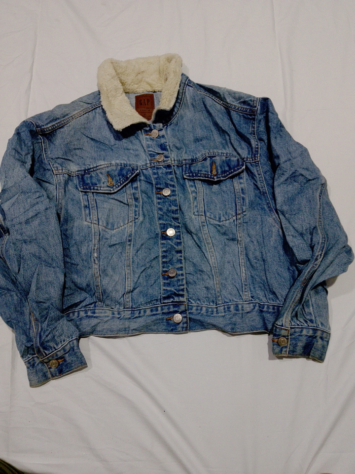 Veste en denim vintage Gap avec col en shearling