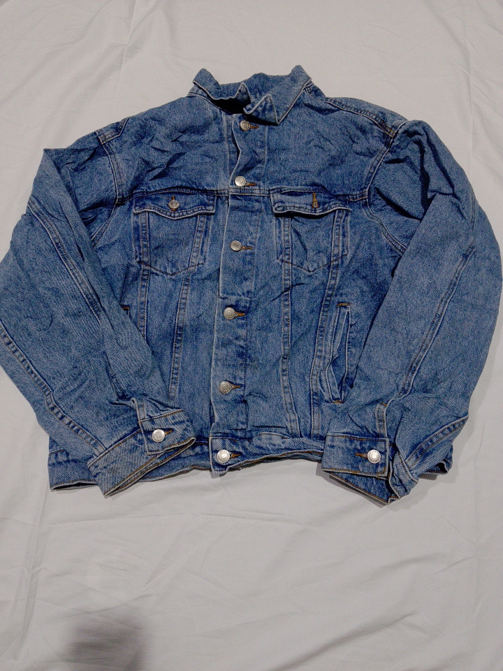 Veste en denim bleu Signatures taille large