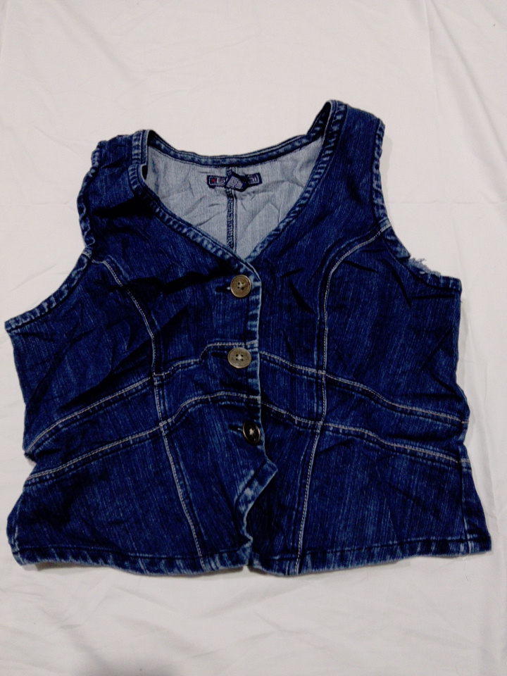 Gilet en denim bleu Baci & Abbracci taille XL