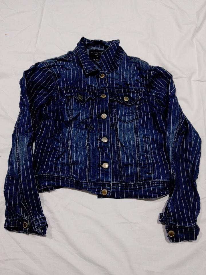 Velvet Heart Pinstripe Denim Jacke XS