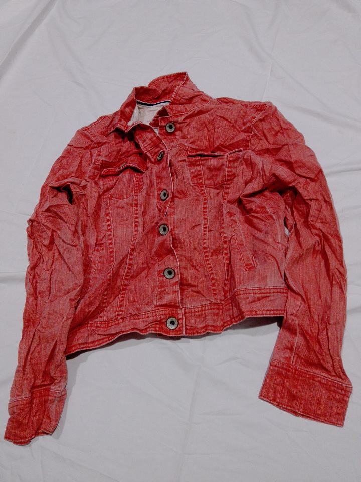 Merona Red Denim Jacket Size S