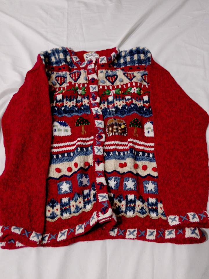 Ralph Lauren Patriotic Red White Blue Knit Cardiga..