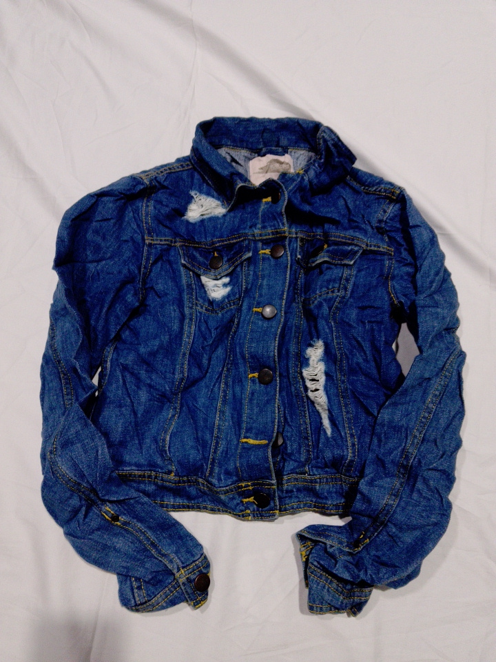 Distressed Blue Denim Jacket by Forever 21