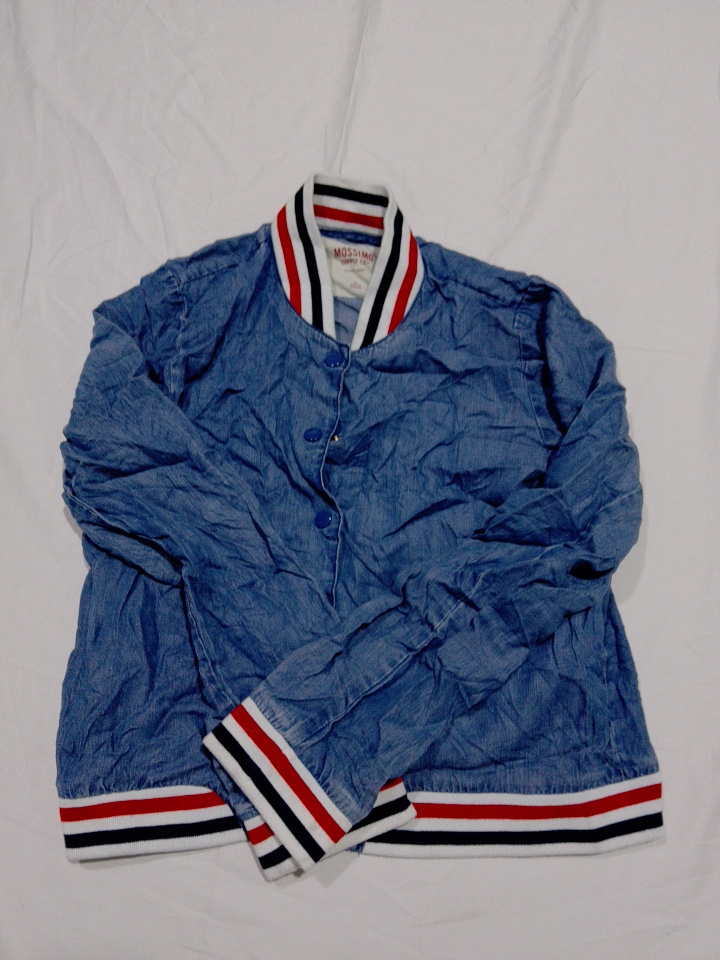 Massimo Dutti Denim Varsity Jacket